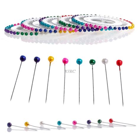 Hot Sale 200pcs Dressmaking Sewing Pin Straight Pins Round Head Color