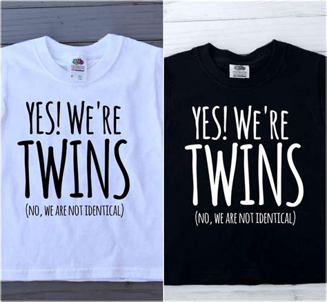 Short Sleeve Kids Set Of Two Twin Shirts Twins Shirt Yes Etsy Bff