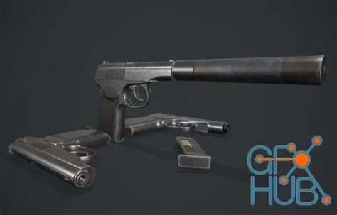 3D Model Pistol Makarov PBR