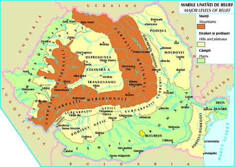 Harta Romaniei Cu Muntii Carpati Tulcea Harta