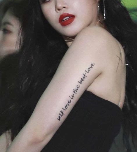 Gi Dle Soojin Self Love Tattoo Tattoos Kpop Tattoos