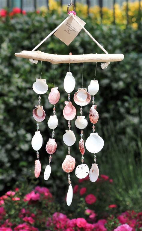 Driftwood Seashell Wind Chimes Handcrafted Wind Chimes Wind Etsy