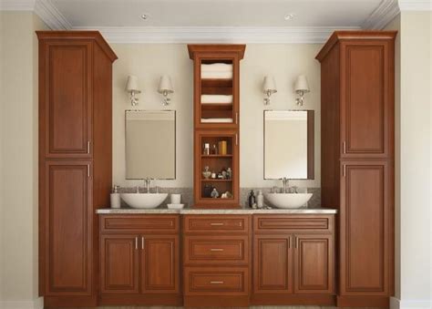 The standard bathroom vanity sizes are 24 inch, 30 inch, 36 inch, 42 inch, 48 inch, 60 inch single, 60 inch double and 72 inch double. Pre-Assembled Bathroom Vanities & Cabinets - The RTA Store ...