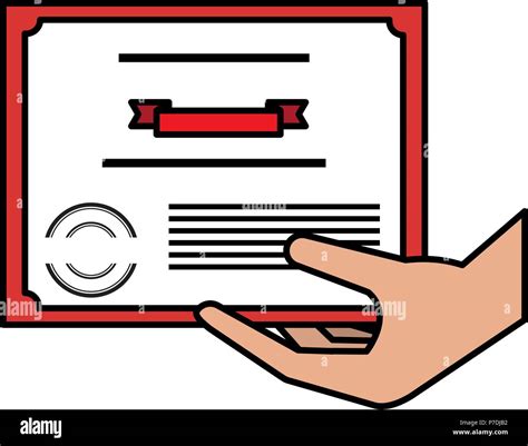 Hand With Diploma Graduation Stock Vector Image And Art Alamy