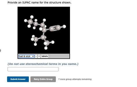 Solved Provide An Iupac Name For The Structure Shown