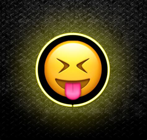 Face With Stuck Out Tongue And Tightly Closed Eyes Emoji 3d Neon Sign