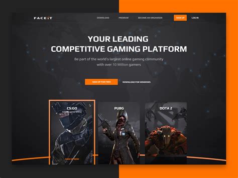 Faceit New Landing Page By Guillaume Parra On Dribbble