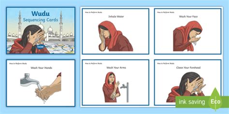 How To Perform Wudu Sequencing Cards Teacher Made