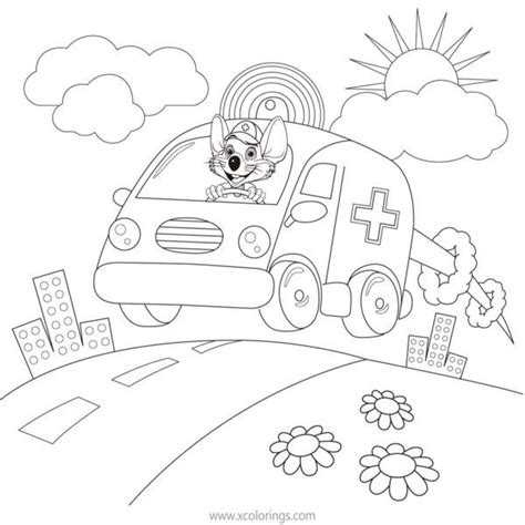 Chuck E Cheese Coloring Pages Characters XColorings Coloring