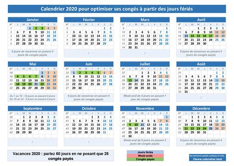 Calendrier Congé 2020 2021 Jours De Congés 2021 Kuchi