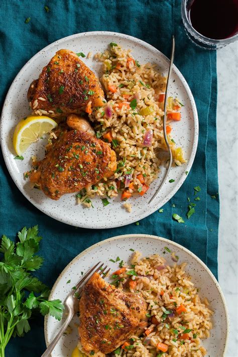 Season with salt and pepper. Baked Chicken and Rice (One Pot) - Cooking Classy