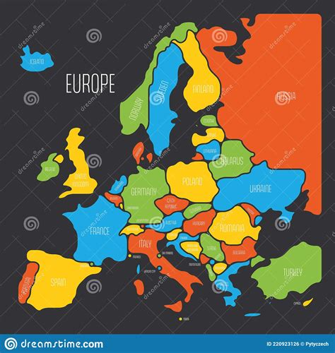 Mapa Simplificado De Europa Ilustraci N Del Vector Ilustraci N De Pista Continente