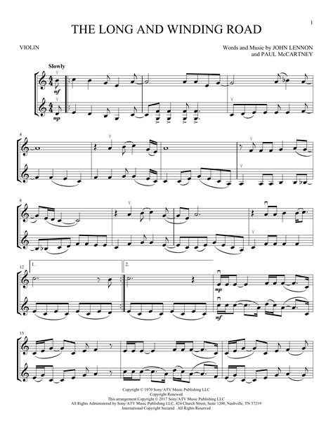 The Beatles The Long And Winding Road Sheet Music Notes Download
