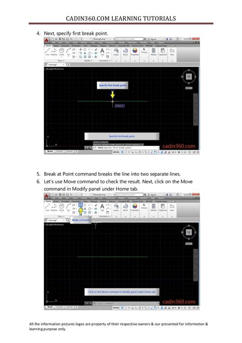How To Break Line Using Autocad Break At Point Command
