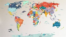 Interactive World Map – The Lovely Wall Company