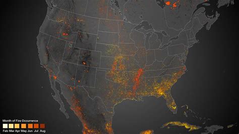 Wildfire Map Noaas Satellites Show North America Ablaze