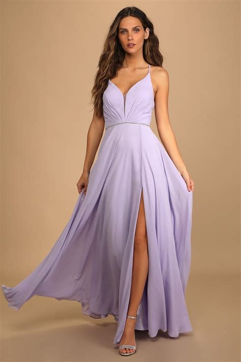 lavender maxi dress plunging maxi dress rhinestone dress lulus