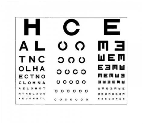 Computer Eye Test Chart