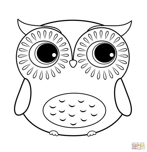Cartoon Owl Coloring Page Free Printable Coloring Pages