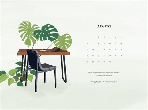 August Desktop Wallpaper - LIV Design Studio