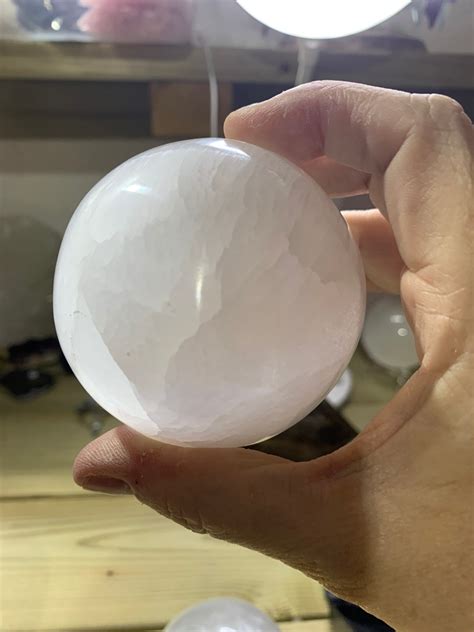 Selenite Sphere 70mm Crystal Sphere Angelic Realm Crystal Etsy Uk