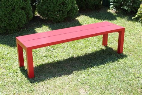 Handmade Red Modern Bench By Jr Signature Creations