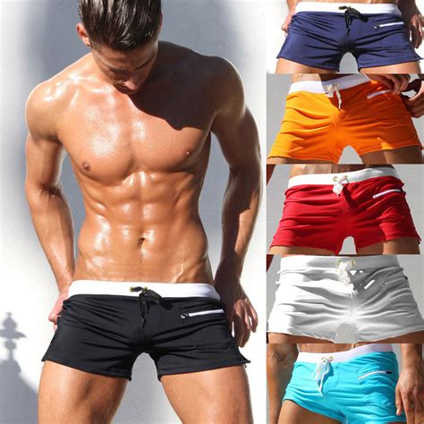 summer men boxer briefs swim gym beach tights pant board shorts trunks underwear swimwear