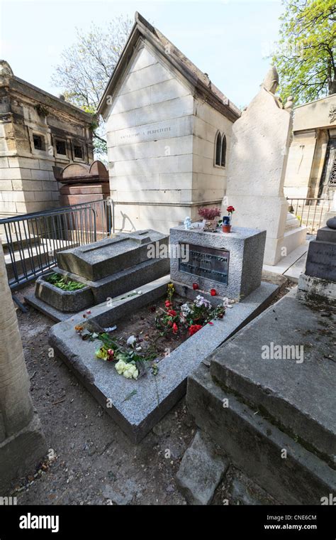 The Grave Of Jim Morrison Of The Doors In Père Lachaise Cemetery
