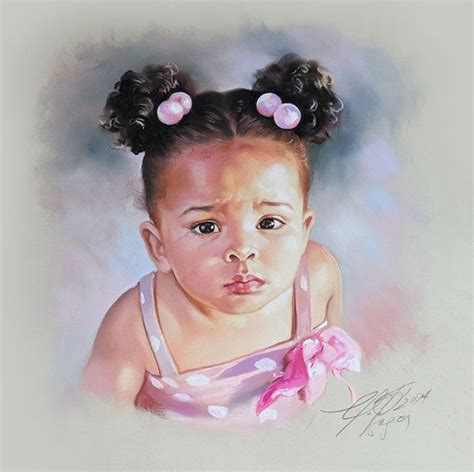 Soft Pastel Portrait Painting Of A Little Girl In Pink Etsy Pastel