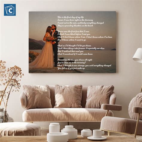 Personalized Song Lyrics Print On Canvas Canvaschamp Lyrics On Canvas Song Lyric Print