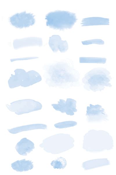 22 Free Hand Drawn Watercolor Brushes For Photoshop