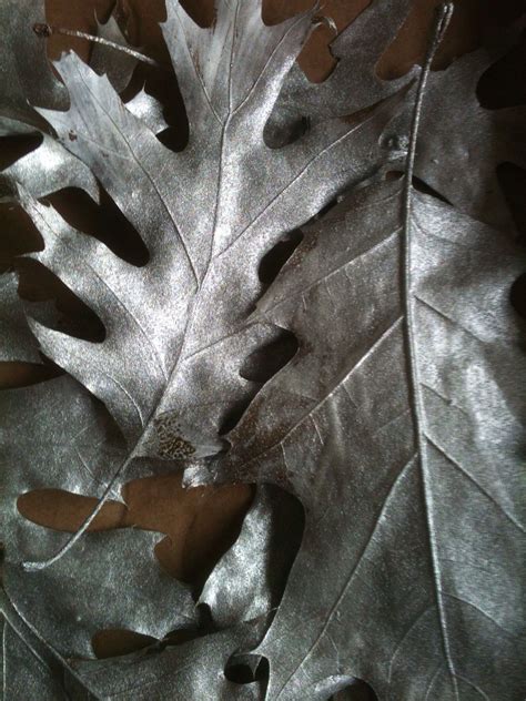 Silver Holiday Leaves | Painted leaves, Plant leaves, Leaves