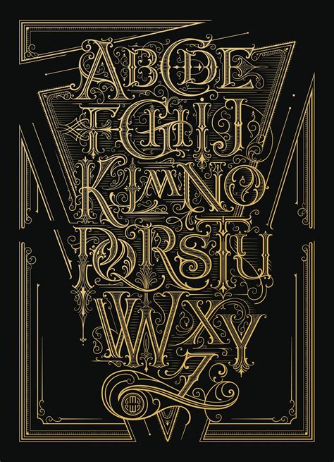 From A To Z The Alphabet Poster On Behance Stili Di Calligrafia