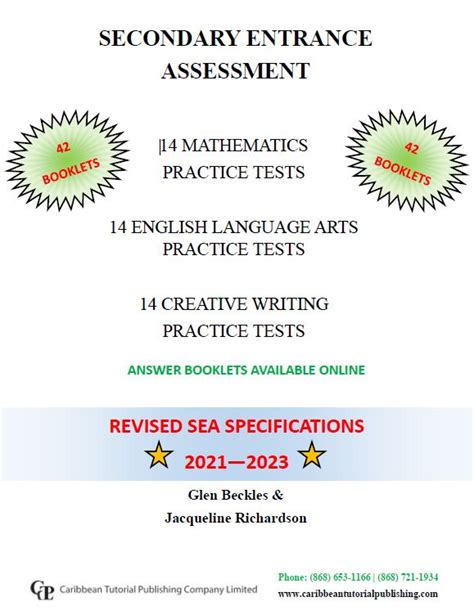 Secondary Entrance Assessment New Sea Specifications Practice Tests
