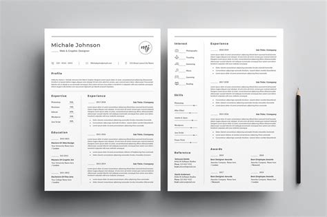 Professional Resume Templates In Word On Behance