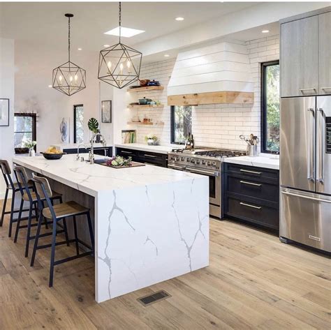 Kitchen With White Marble Floor Flooring Tips