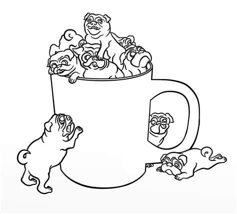 Everyone wants a puppy for christmas! Pug Coloring Pages - Best Coloring Pages For Kids