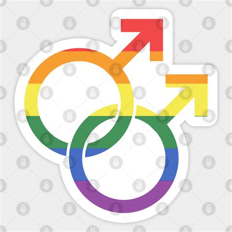 Gay Pride Flag Linked Mars Symbol For Lgbt Lgbt Sticker Teepublic
