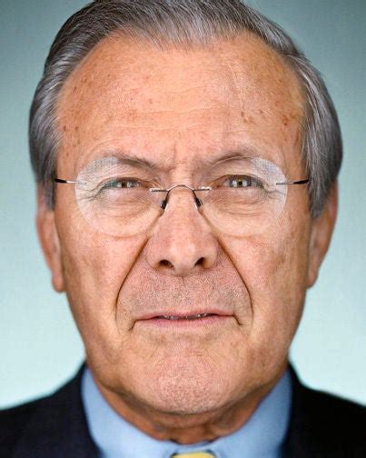 I am donald rumsfeld and my lawyer swears i'm not a. Martin Schoeller - Donald Rumsfeld, 2005, Photograph: at 1stdibs