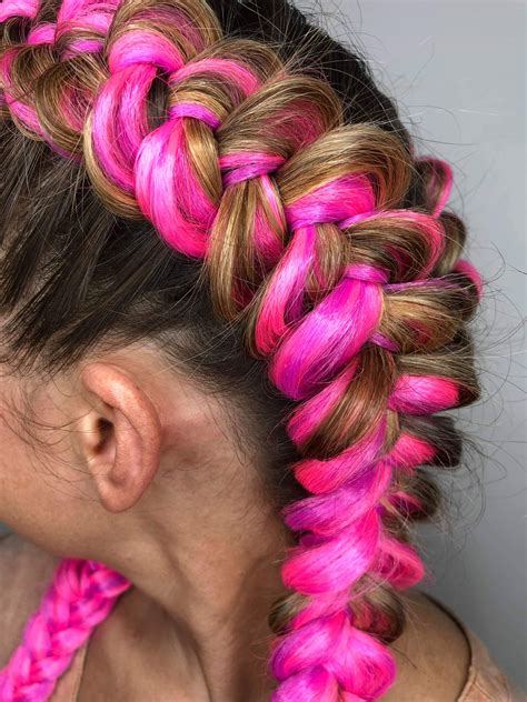 Hot Pink Braiding Extensions Braids For Days