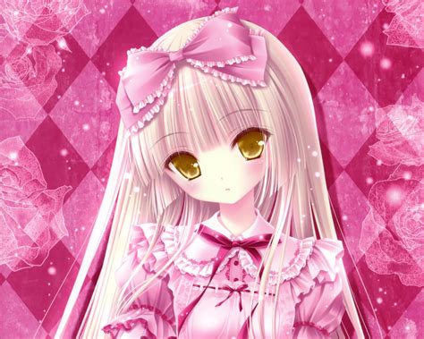 Pink Kawaii Anime Desktop Background Pink Anime Girl Hd Background