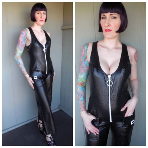 Our database has everything you'll ever need, so enter & enjoy 12:54. RARE Vintage 1960's Black Vinyl Wet Look Mod Catsuit | Etsy