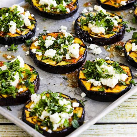 Grilled Eggplant With Feta And Herbs Kalyns Kitchen