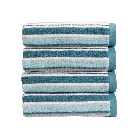 Portobello Stripe Towel Aqua Bath Sheet From Christy Striped