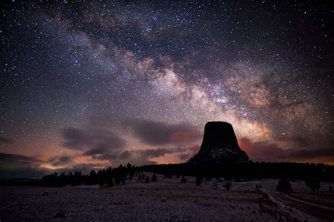 Night Sky Viewing Devils Tower National Monument Us National Park