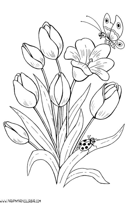 Los usuarios de dispositivos táctiles pueden explorar tocando la pantalla o haciendo gestos de deslizamiento. dibujos-para-pintar-de-flores-tulipanes-019 | Pintar en tela, Páginas para colorear de flores ...