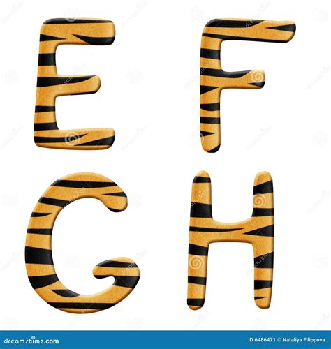 Tiger Alphabet Collection Vector Art And Illustration Cartoondealer