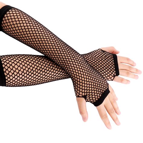 Neon Fishnet Fingerless Long Gloves Arm Cuff New Fashion Party Fancy