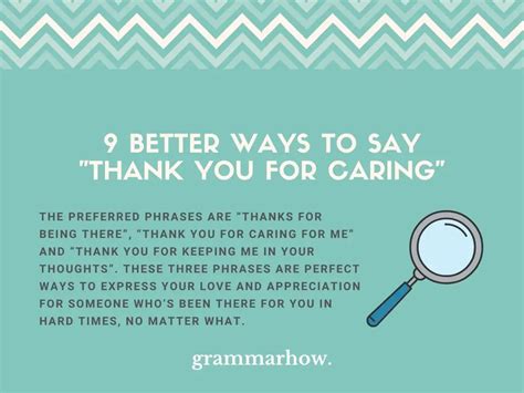 9 Better Ways To Say Thank You For Caring