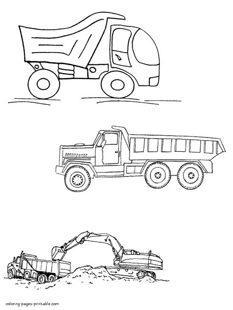 dump trucks coloring pages coloring pages printablecom